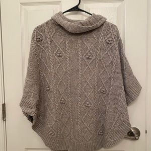 Talbots Turtleneck Cape in Grey Size XS